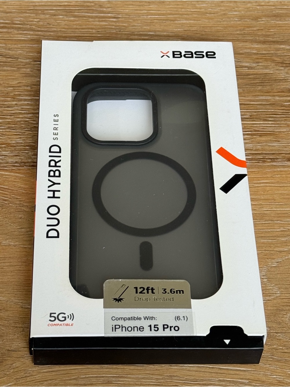 New xBase Duo Hybrid Series Black MagSafe iPhone 15 Pro 6.1” Case Black